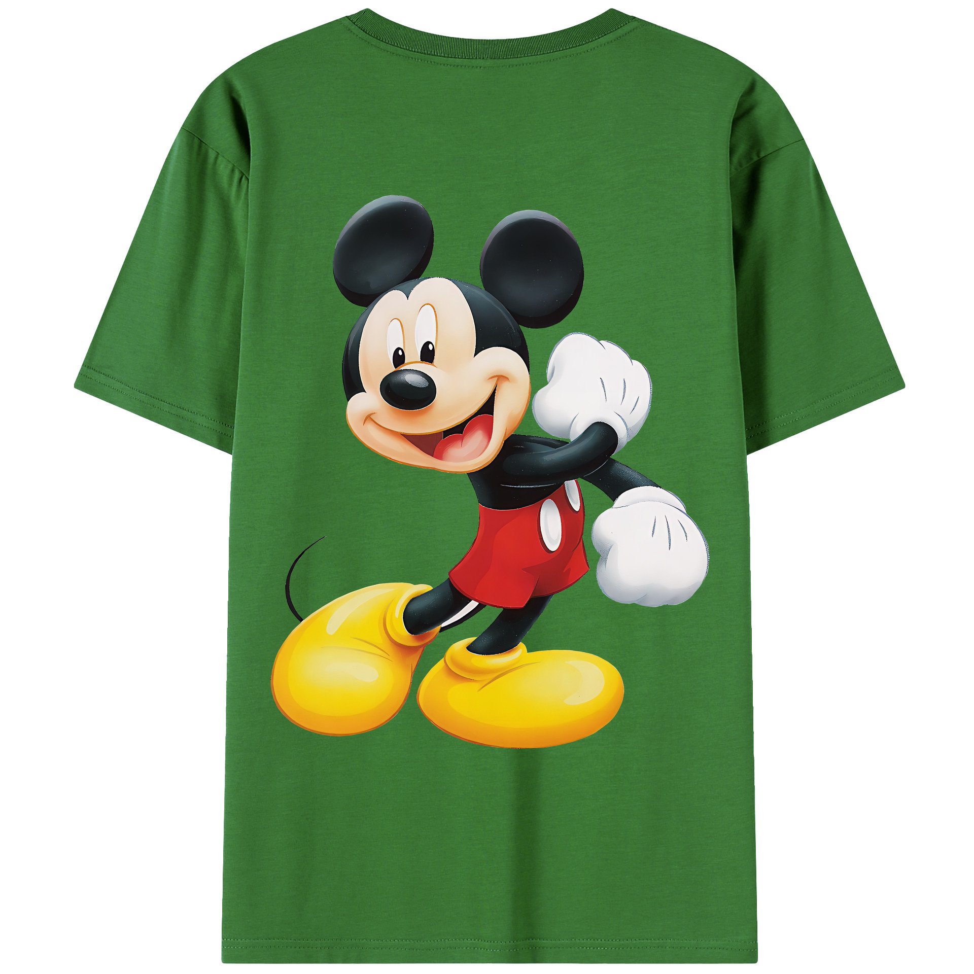 （画像用） ミッキーマウス Mickey Mouse レディース半袖Tシャツ(バックプリント)